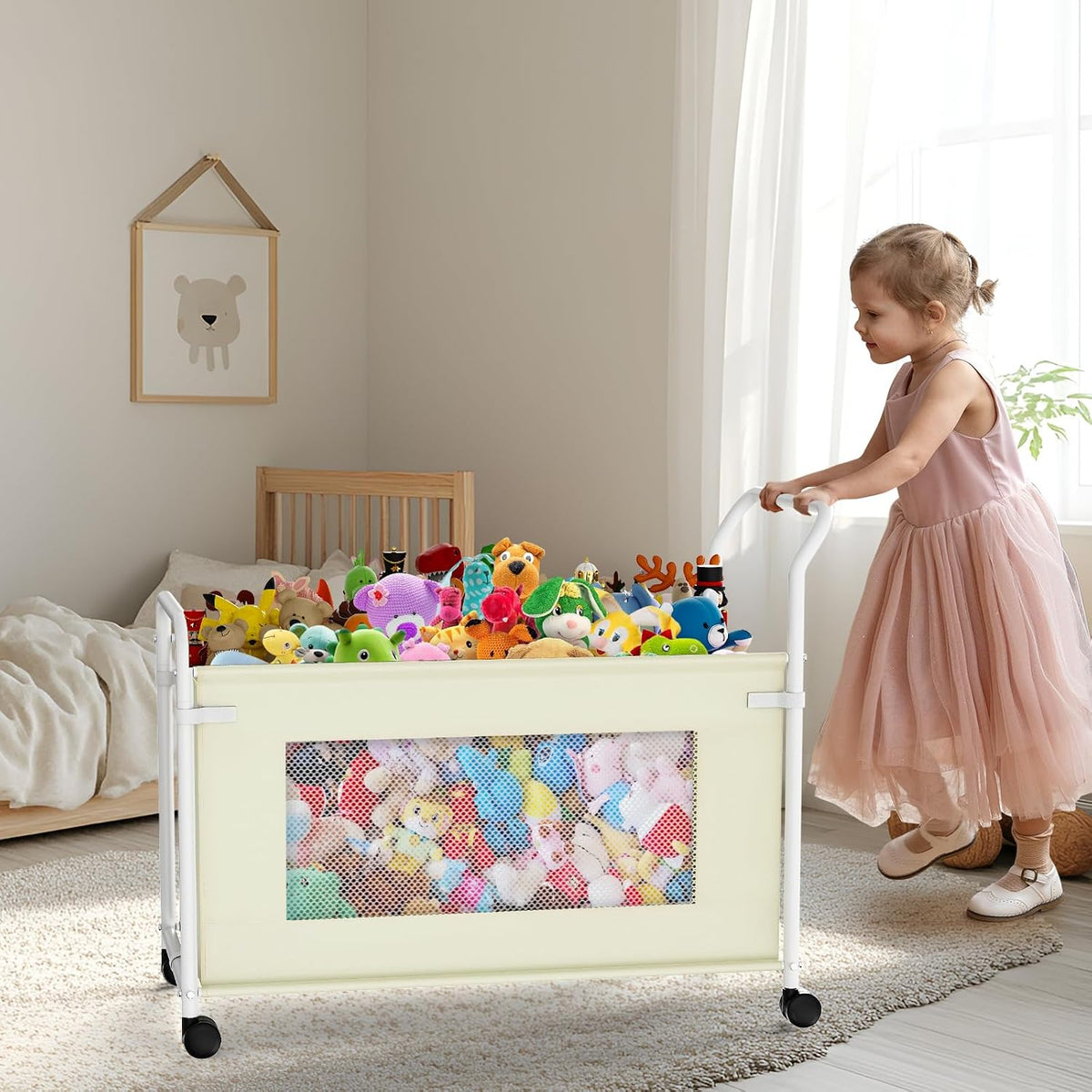 Extra Large Toy Box for Kids, Heavy Duty Toy Storage Organizer, Black