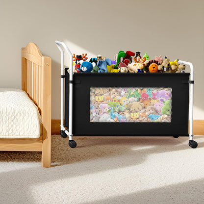 Extra Large Toy Box for Kids, Heavy Duty Toy Storage Organizer, Black