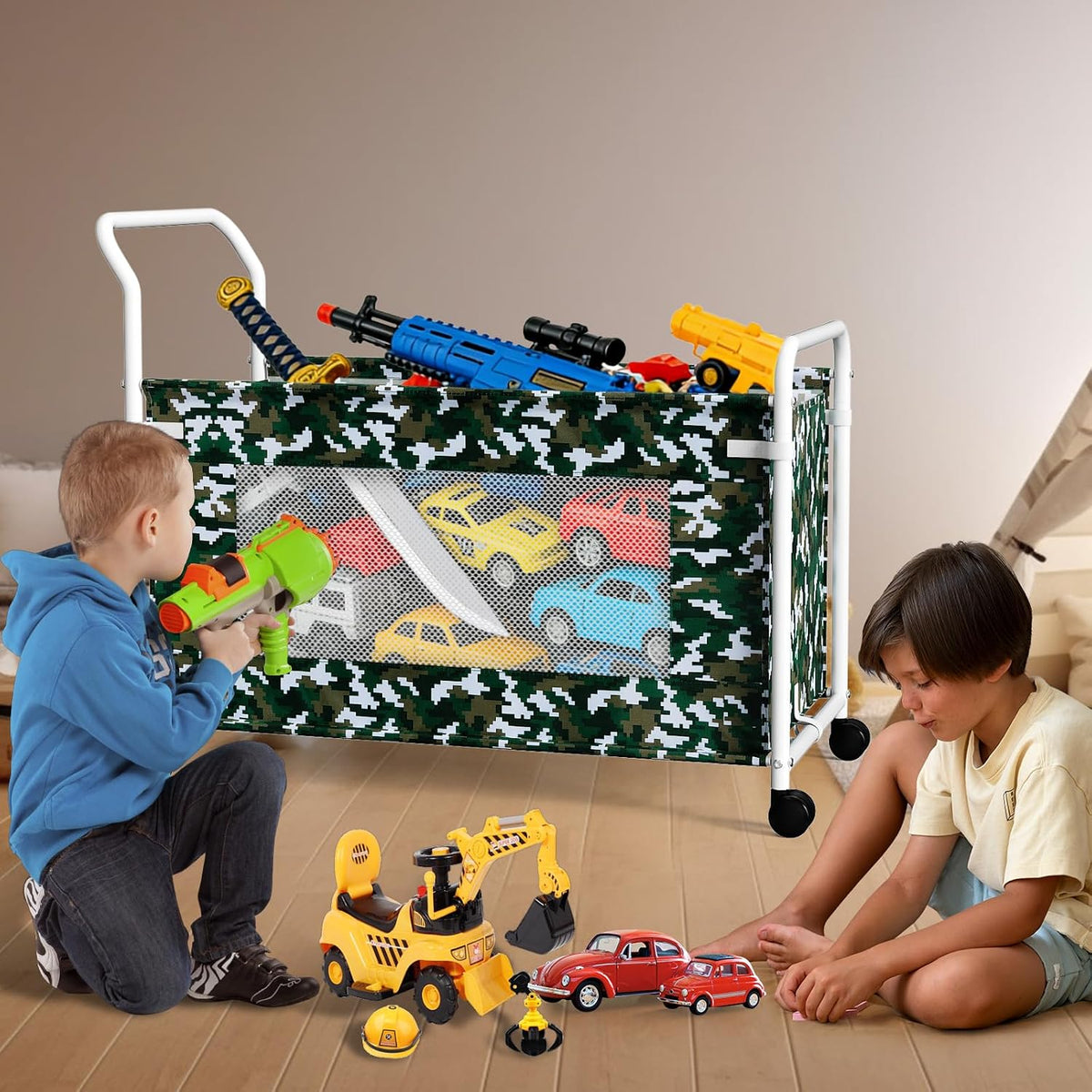 Extra Large Toy Box for Kids, Heavy Duty Toy Storage Organizer, Black