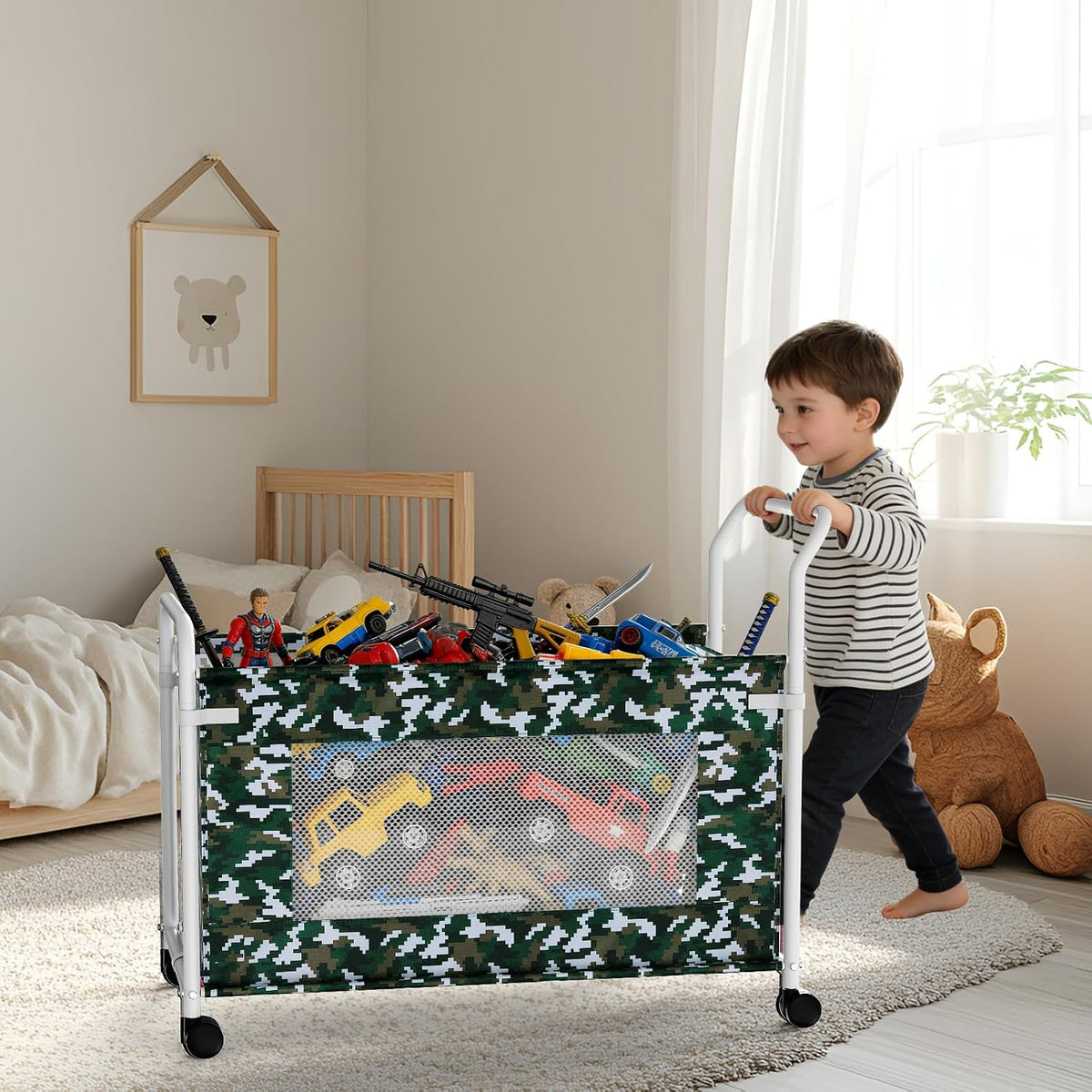 Extra Large Toy Box for Kids, Heavy Duty Toy Storage Organizer, Black