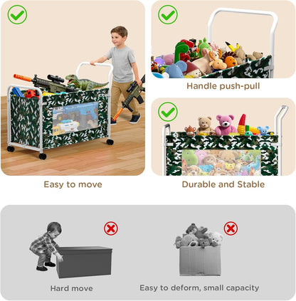 Extra Large Toy Box for Kids, Heavy Duty Toy Storage Organizer, Black