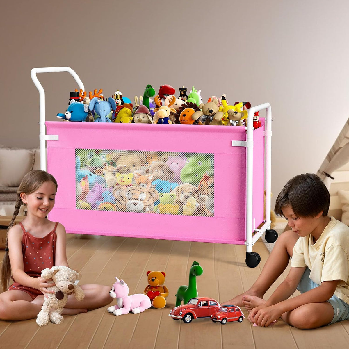 Extra Large Toy Box for Kids, Heavy Duty Toy Storage Organizer, Black
