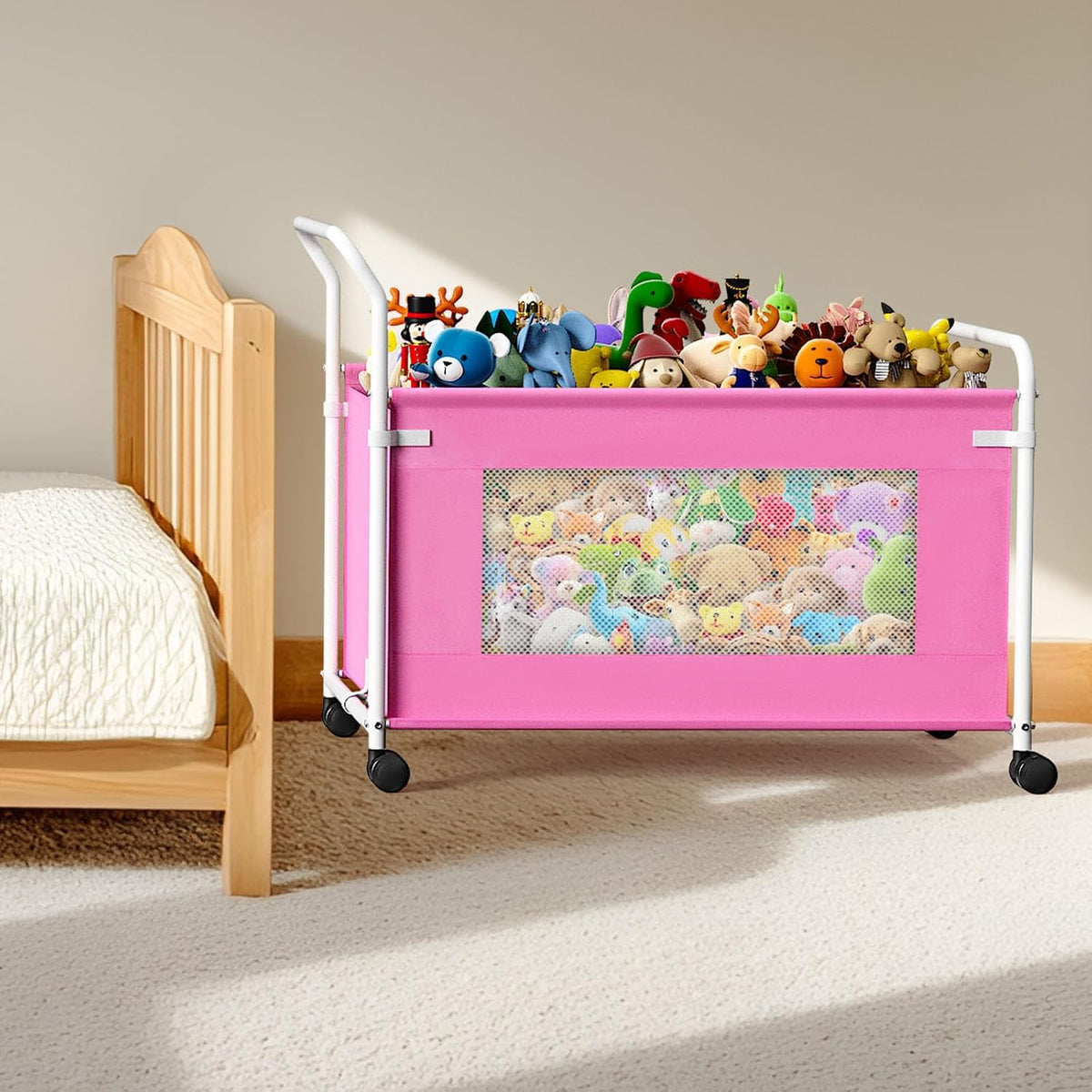 Extra Large Toy Box for Kids, Heavy Duty Toy Storage Organizer, Black