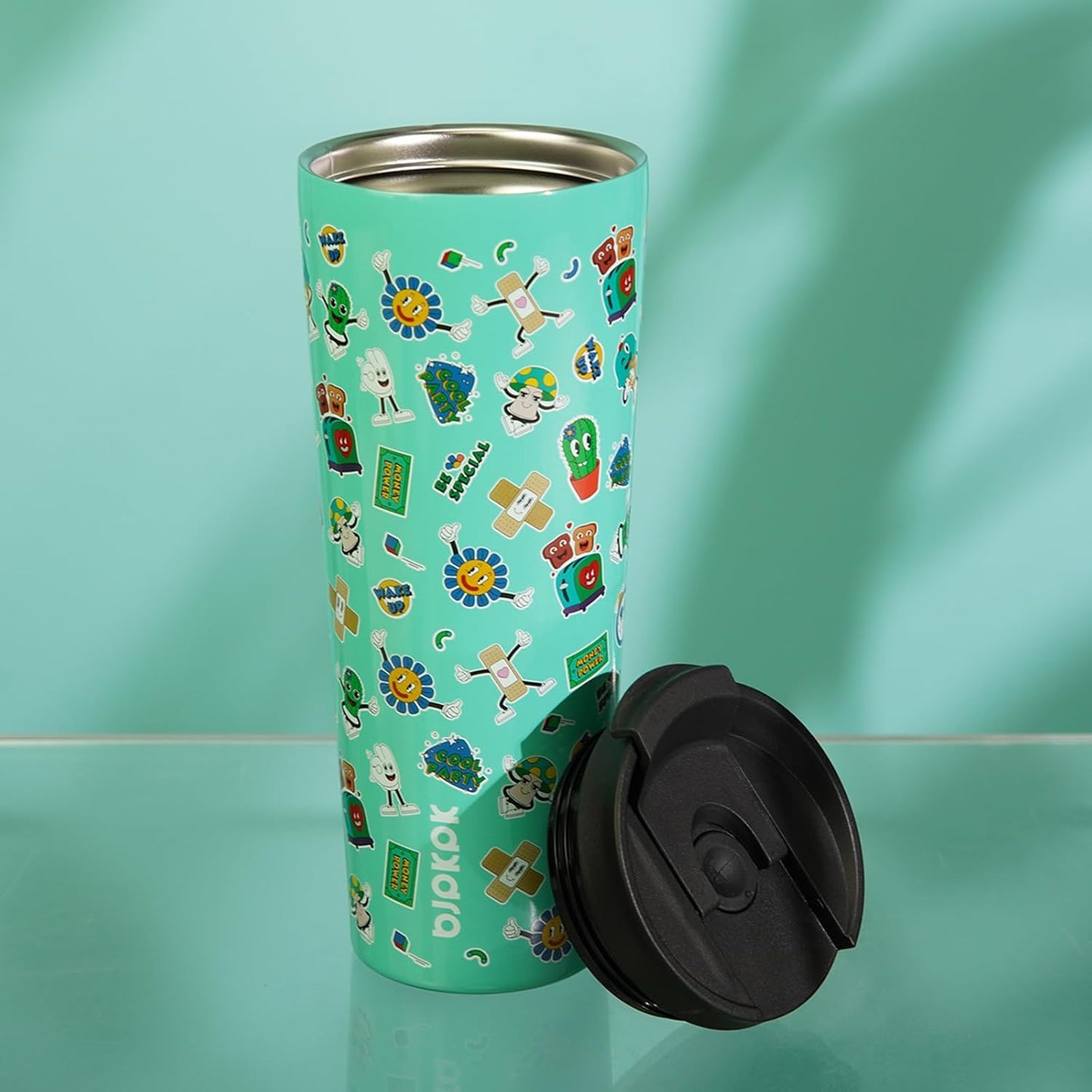 18 oz Coffee Tumbler with Straw, Insulated Stainless Steel Cup | Double Wall Vacuum, Leak Proof, Keeps Hot/Cold, BPA Free, Dishwasher Safe, Cupholder Friendly, Travel, Navy Blue
