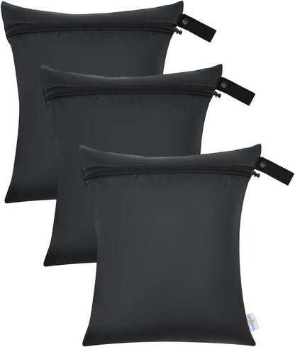 Wet Dry Bags 3 Pack, Travel Pouches for Swimsuits & Wet Clothes