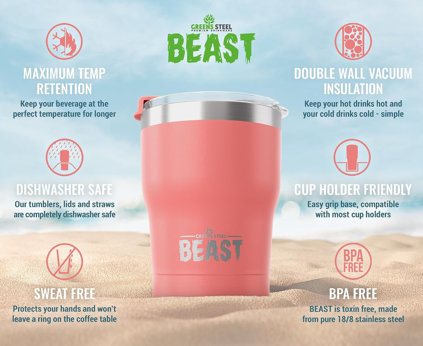 40 oz tumbler - Vacuum Insulated Tumbler with Straw - Leak Proof Stainless Steel Travel Mug - Double Wall Iced Coffee Cup - Reusable Water Bottle - Gifts for Mom, Women and Men (Cupcake Pink)
