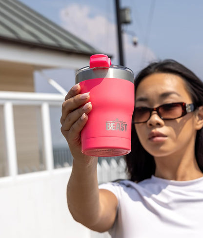 40 oz tumbler - Vacuum Insulated Tumbler with Straw - Leak Proof Stainless Steel Travel Mug - Double Wall Iced Coffee Cup - Reusable Water Bottle - Gifts for Mom, Women and Men (Cupcake Pink)