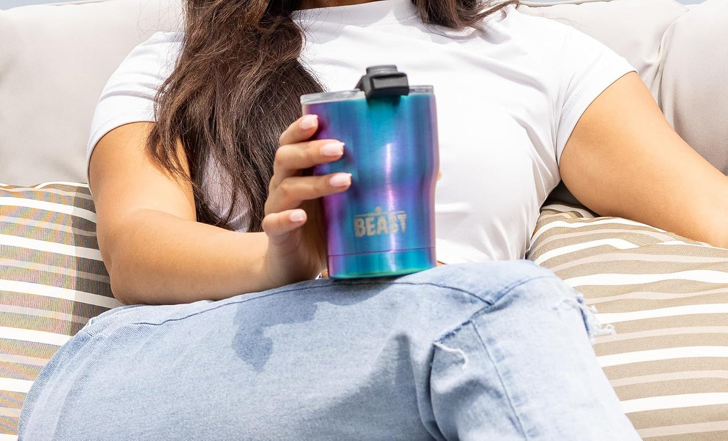 40 oz tumbler - Vacuum Insulated Tumbler with Straw - Leak Proof Stainless Steel Travel Mug - Double Wall Iced Coffee Cup - Reusable Water Bottle - Gifts for Mom, Women and Men (Cupcake Pink)