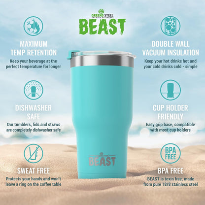 40 oz tumbler - Vacuum Insulated Tumbler with Straw - Leak Proof Stainless Steel Travel Mug - Double Wall Iced Coffee Cup - Reusable Water Bottle - Gifts for Mom, Women and Men (Cupcake Pink)