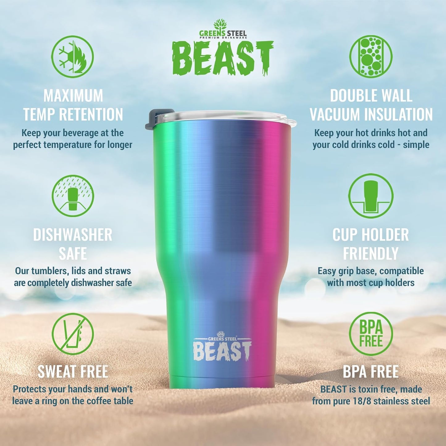 40 oz tumbler - Vacuum Insulated Tumbler with Straw - Leak Proof Stainless Steel Travel Mug - Double Wall Iced Coffee Cup - Reusable Water Bottle - Gifts for Mom, Women and Men (Cupcake Pink)