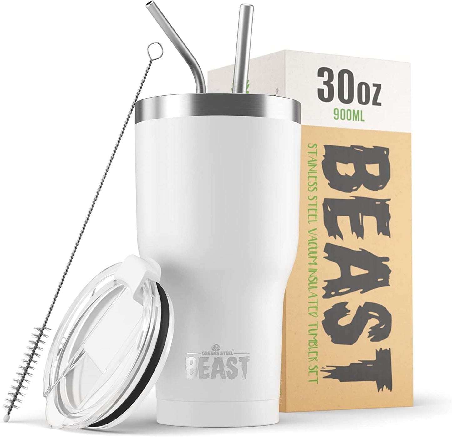 40 oz tumbler - Vacuum Insulated Tumbler with Straw - Leak Proof Stainless Steel Travel Mug - Double Wall Iced Coffee Cup - Reusable Water Bottle - Gifts for Mom, Women and Men (Cupcake Pink)