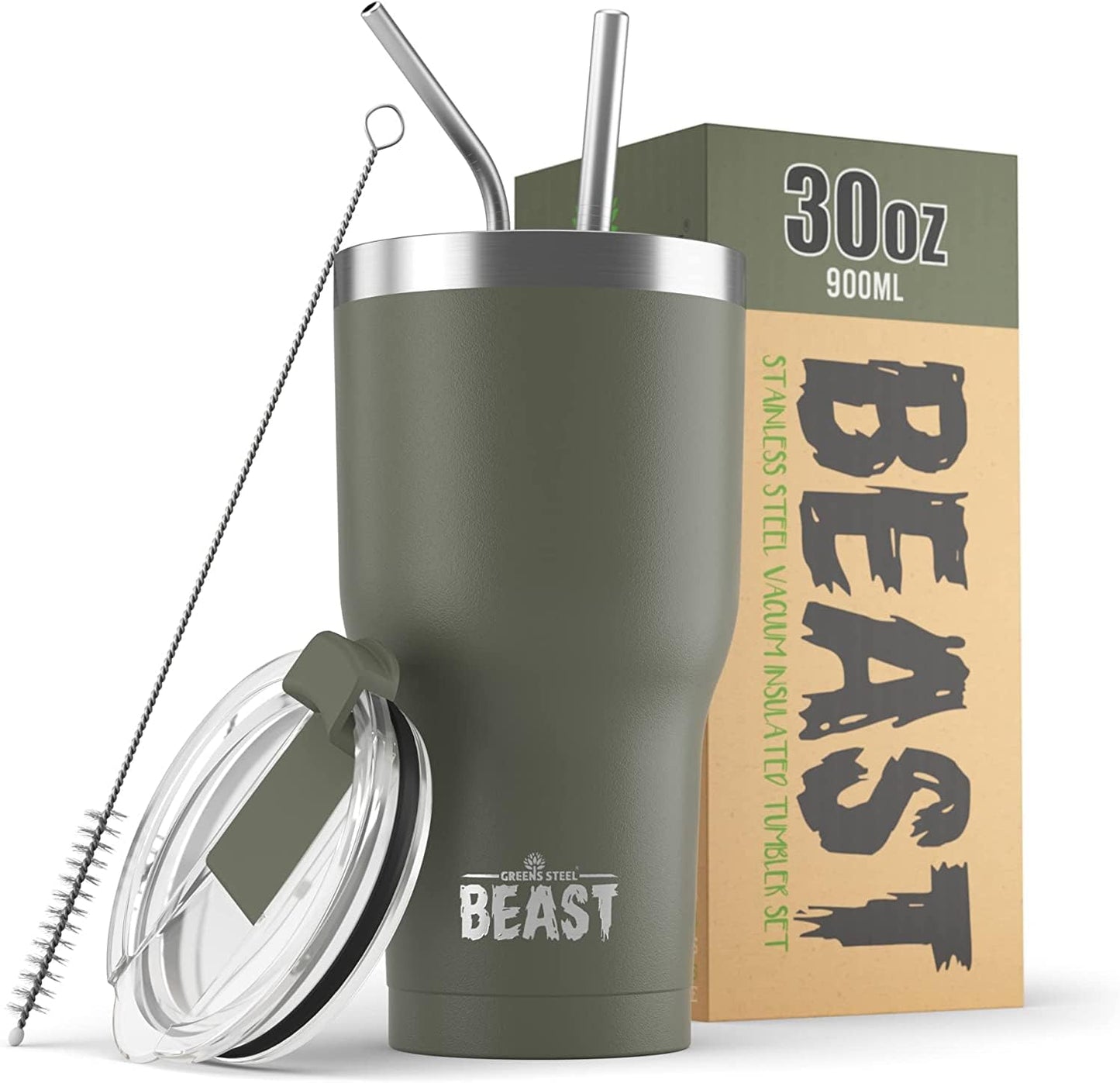 40 oz tumbler - Vacuum Insulated Tumbler with Straw - Leak Proof Stainless Steel Travel Mug - Double Wall Iced Coffee Cup - Reusable Water Bottle - Gifts for Mom, Women and Men (Cupcake Pink)
