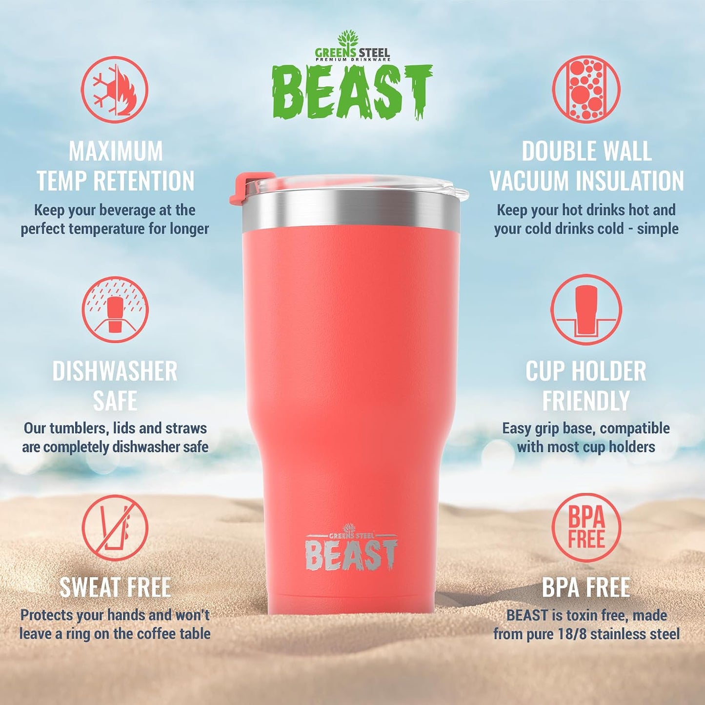 40 oz tumbler - Vacuum Insulated Tumbler with Straw - Leak Proof Stainless Steel Travel Mug - Double Wall Iced Coffee Cup - Reusable Water Bottle - Gifts for Mom, Women and Men (Cupcake Pink)