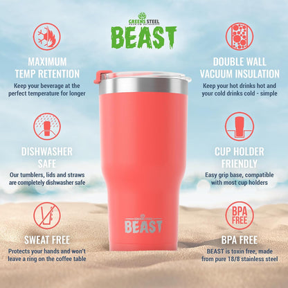 40 oz tumbler - Vacuum Insulated Tumbler with Straw - Leak Proof Stainless Steel Travel Mug - Double Wall Iced Coffee Cup - Reusable Water Bottle - Gifts for Mom, Women and Men (Cupcake Pink)