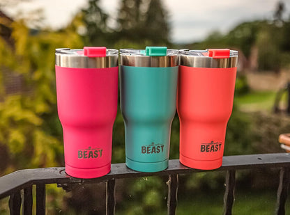 40 oz tumbler - Vacuum Insulated Tumbler with Straw - Leak Proof Stainless Steel Travel Mug - Double Wall Iced Coffee Cup - Reusable Water Bottle - Gifts for Mom, Women and Men (Cupcake Pink)