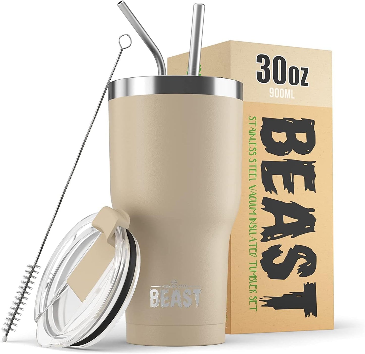 40 oz tumbler - Vacuum Insulated Tumbler with Straw - Leak Proof Stainless Steel Travel Mug - Double Wall Iced Coffee Cup - Reusable Water Bottle - Gifts for Mom, Women and Men (Cupcake Pink)