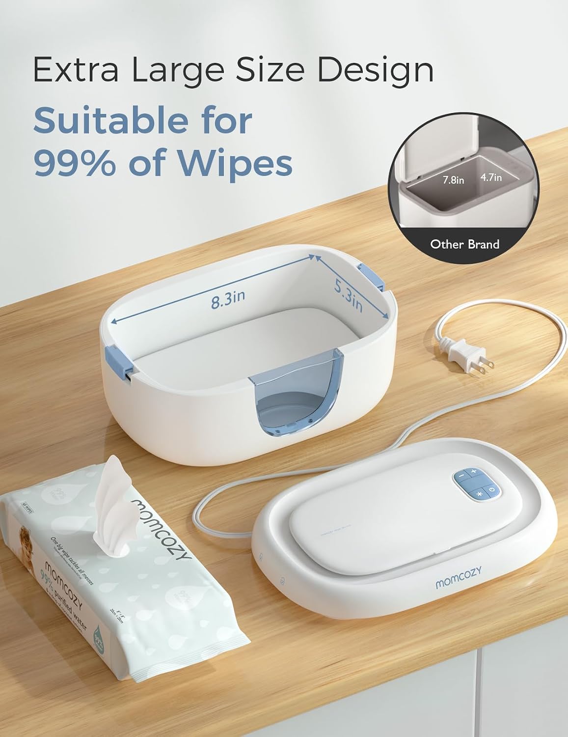 Baby Wipe Warmer, Innovative Spring Design,Large Capacity Dispenser