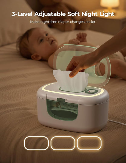 Baby Wipe Warmer, Innovative Spring Design,Large Capacity Dispenser