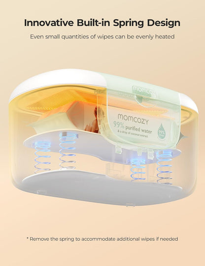 Baby Wipe Warmer, Innovative Spring Design,Large Capacity Dispenser