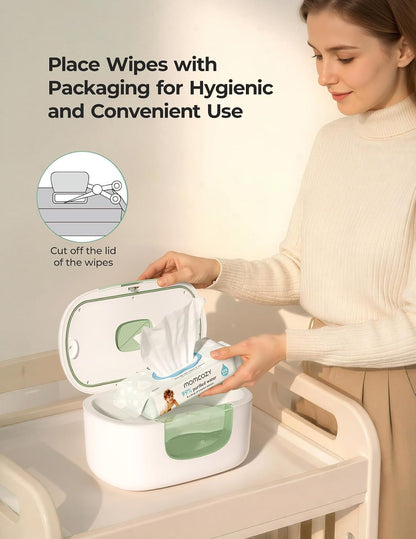 Baby Wipe Warmer, Innovative Spring Design,Large Capacity Dispenser