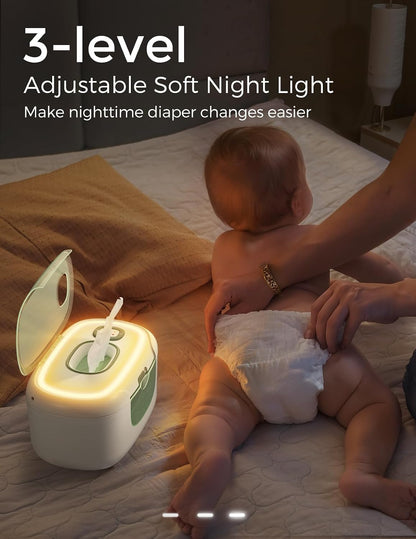 Baby Wipe Warmer, Innovative Spring Design,Large Capacity Dispenser