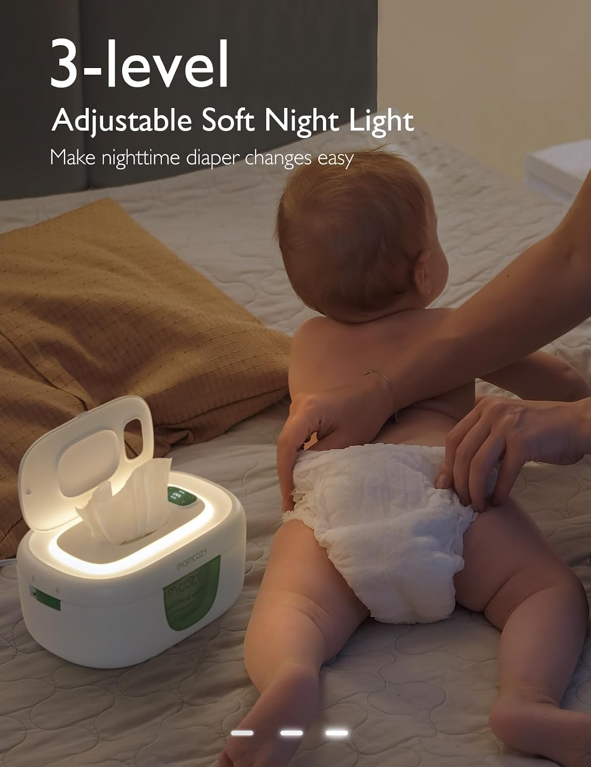 Baby Wipe Warmer, Innovative Spring Design,Large Capacity Dispenser