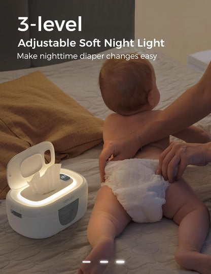 Baby Wipe Warmer, Innovative Spring Design,Large Capacity Dispenser