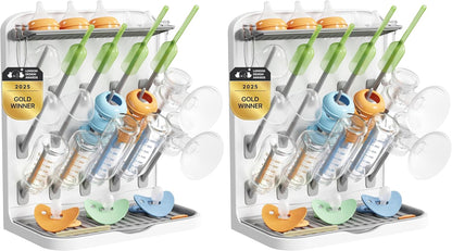 10-Hooks Baby Bottle Drying Rack for Countertop, BPA Free