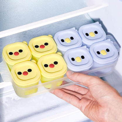Freezer Trays for Food Storage 50ml x 8 Cups Egg Tart Molds with Lid