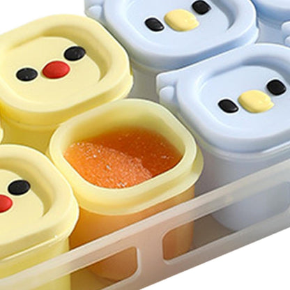 Freezer Trays for Food Storage 50ml x 8 Cups Egg Tart Molds with Lid