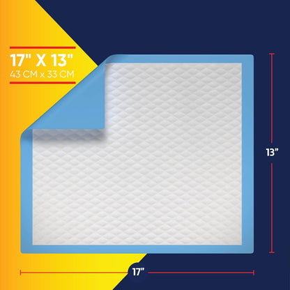 100 Pack Disposable Baby Changing Pads Super Absorbent Waterproof Bed Protector Underpads, Diaper Changing Pad Potty Training Liners 17 X 13 Inches