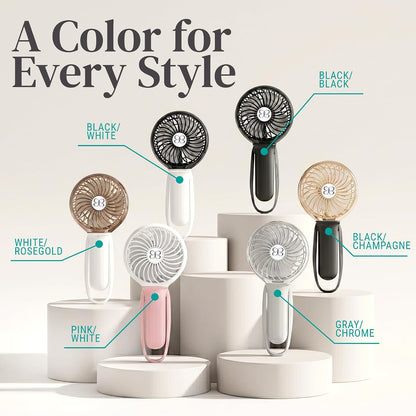 Buggygear 3 Speed USB Rechargeable Turbo Fan with Power bank and LED Flashlight, Buggy Gear - Black/Champagne