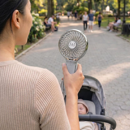 Buggygear 3 Speed USB Rechargeable Turbo Fan with Power bank and LED Flashlight, Buggy Gear - Black/Champagne