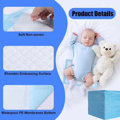100 Pack Disposable Changing Pads 17 x 13 in