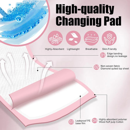 100 Pack Disposable Changing Pads 17 x 13 in