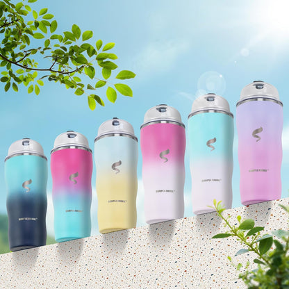 20 oz Insulated Tumbler, Straw and Flat Lids,Jelly Green | 18/8 stainless steel, double-wall vacuum insulation, BPA-free materials, reusable straw, for everyday hot and cold drinks.
