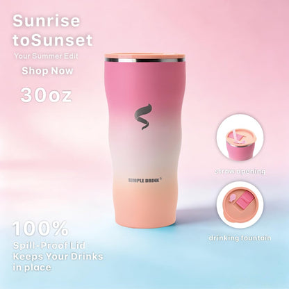 20 oz Insulated Tumbler, Straw and Flat Lids,Jelly Green | 18/8 stainless steel, double-wall vacuum insulation, BPA-free materials, reusable straw, for everyday hot and cold drinks.