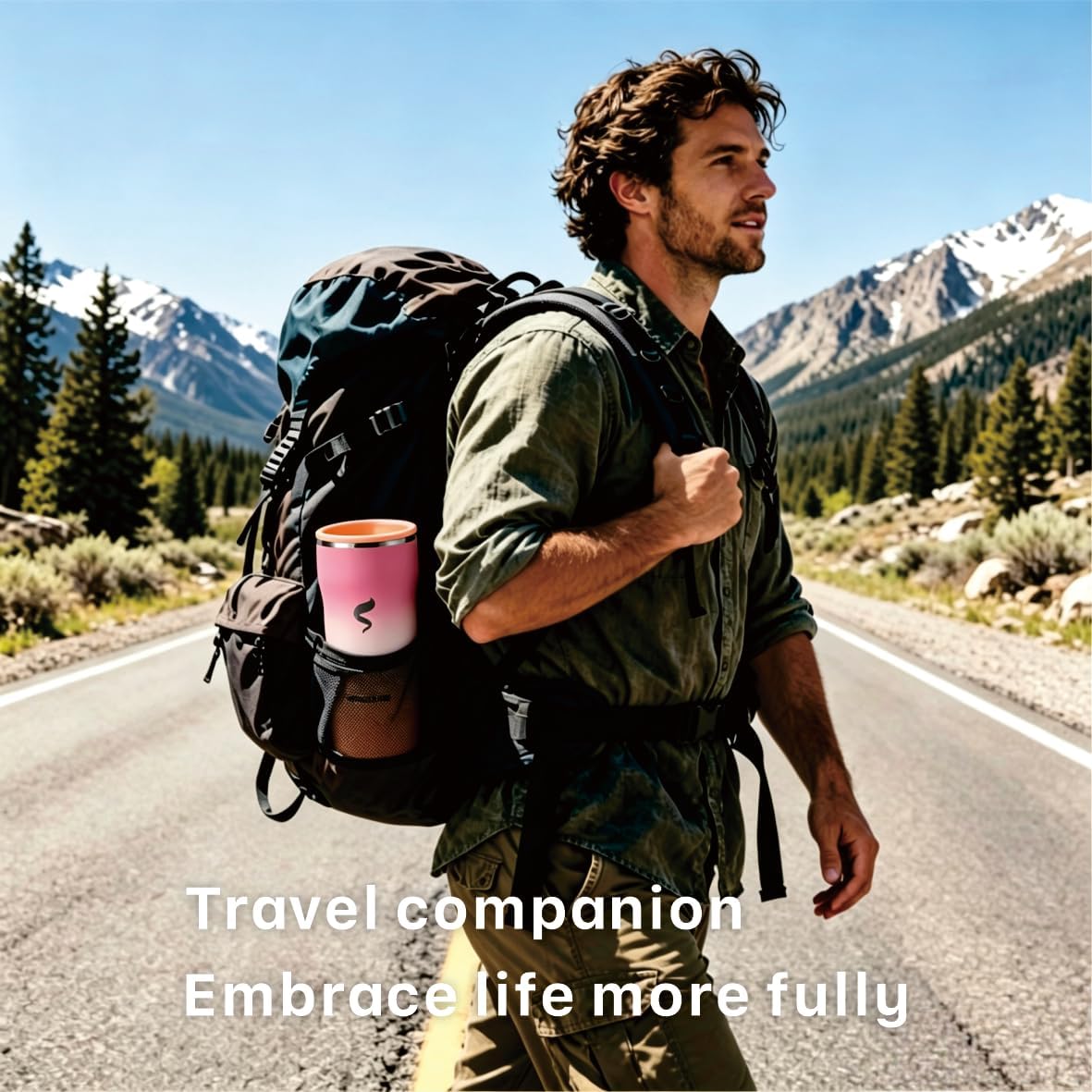 20 oz Insulated Tumbler, Straw and Flat Lids,Jelly Green | 18/8 stainless steel, double-wall vacuum insulation, BPA-free materials, reusable straw, for everyday hot and cold drinks.