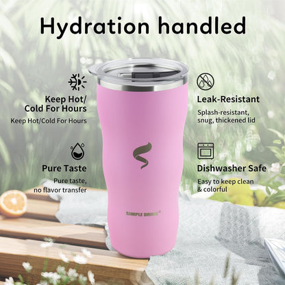 20 oz Insulated Tumbler, Straw and Flat Lids,Jelly Green | 18/8 stainless steel, double-wall vacuum insulation, BPA-free materials, reusable straw, for everyday hot and cold drinks.