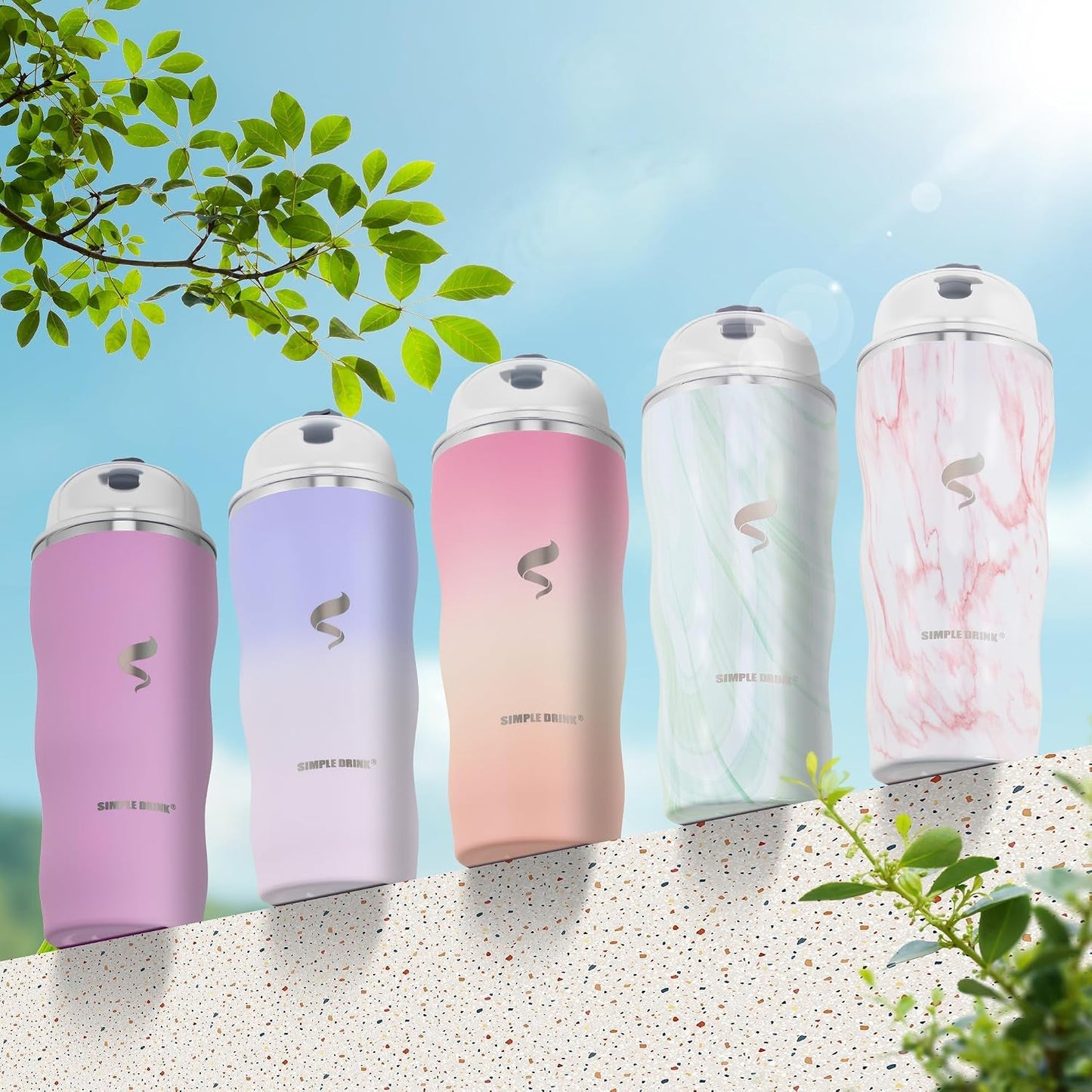 20 oz Insulated Tumbler, Straw and Flat Lids,Jelly Green | 18/8 stainless steel, double-wall vacuum insulation, BPA-free materials, reusable straw, for everyday hot and cold drinks.