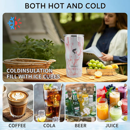 20 oz Insulated Tumbler, Straw and Flat Lids,Jelly Green | 18/8 stainless steel, double-wall vacuum insulation, BPA-free materials, reusable straw, for everyday hot and cold drinks.