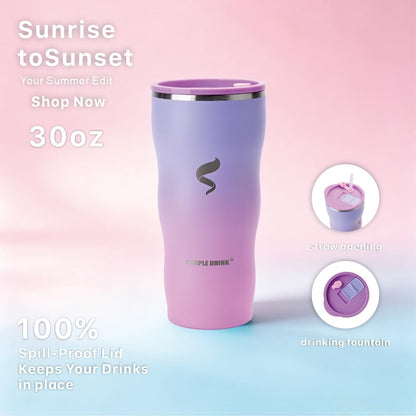 20 oz Insulated Tumbler, Straw and Flat Lids,Jelly Green | 18/8 stainless steel, double-wall vacuum insulation, BPA-free materials, reusable straw, for everyday hot and cold drinks.