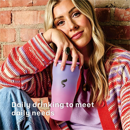 20 oz Insulated Tumbler, Straw and Flat Lids,Jelly Green | 18/8 stainless steel, double-wall vacuum insulation, BPA-free materials, reusable straw, for everyday hot and cold drinks.