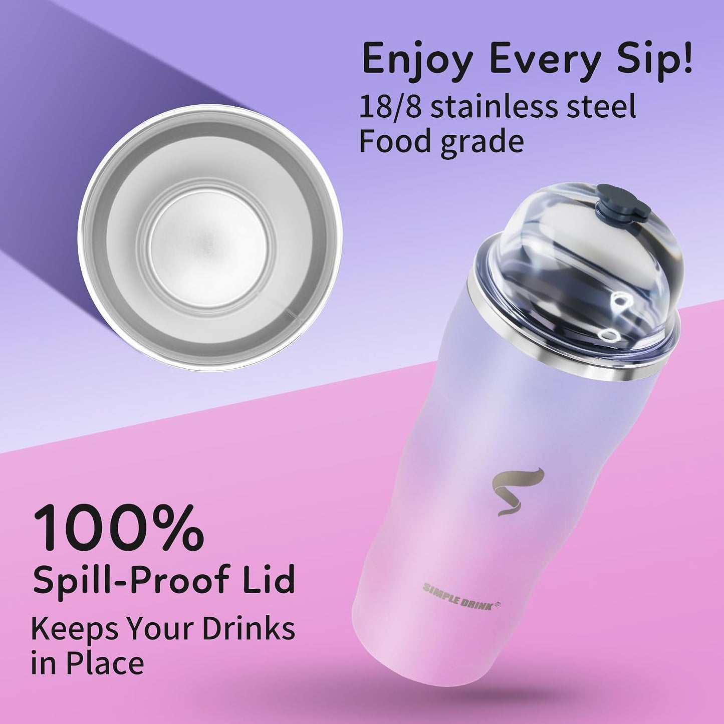 20 oz Insulated Tumbler, Straw and Flat Lids,Jelly Green | 18/8 stainless steel, double-wall vacuum insulation, BPA-free materials, reusable straw, for everyday hot and cold drinks.