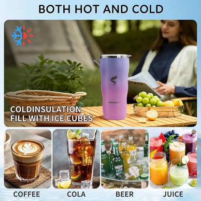 20 oz Insulated Tumbler, Straw and Flat Lids,Jelly Green | 18/8 stainless steel, double-wall vacuum insulation, BPA-free materials, reusable straw, for everyday hot and cold drinks.