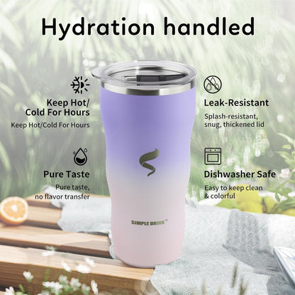 20 oz Insulated Tumbler, Straw and Flat Lids,Jelly Green | 18/8 stainless steel, double-wall vacuum insulation, BPA-free materials, reusable straw, for everyday hot and cold drinks.