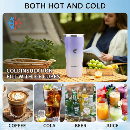 20 oz Insulated Tumbler, Straw and Flat Lids,Jelly Green | 18/8 stainless steel, double-wall vacuum insulation, BPA-free materials, reusable straw, for everyday hot and cold drinks.