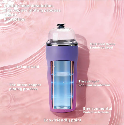 20 oz Insulated Tumbler, Straw and Flat Lids,Jelly Green | 18/8 stainless steel, double-wall vacuum insulation, BPA-free materials, reusable straw, for everyday hot and cold drinks.