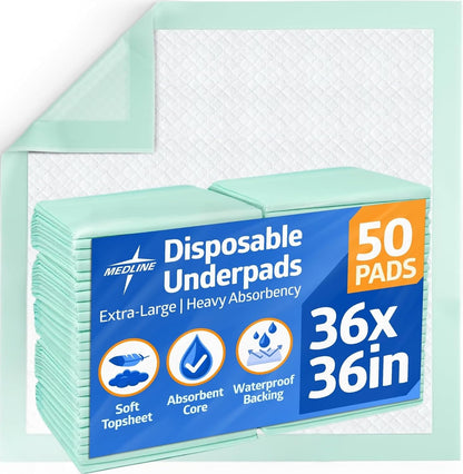 Bed Pads Disposable Adult, Heavy Duty Chux Pads, 36x36, Incontinence Bed Pads for Adults, Chucks Underpads Extra Large, Disposable Bed Pads for Incontinence, Pee Pads