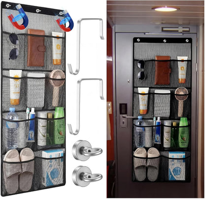 Magnetic Cruise Shower Organizer over the Door Organizer, Black
